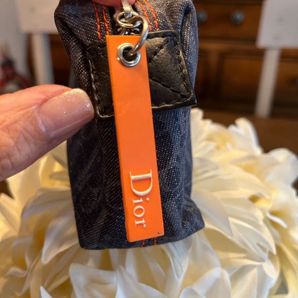 RARE DIOR DENIM OBLIQUE POUCH - Picture 4 of 12